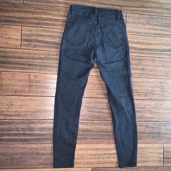 Free People Black High Rise Ankle Crop Skinny Jean - Picture 8 of 8